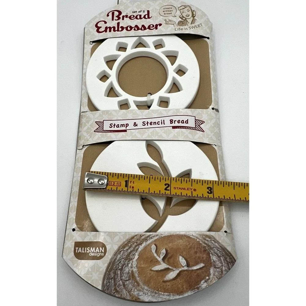2 Talisman Designs Decorating Bread Embossers Sour Dough Bread Stencils New